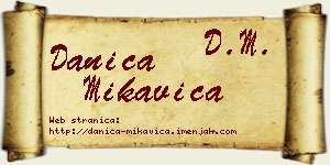 Danica Mikavica vizit kartica